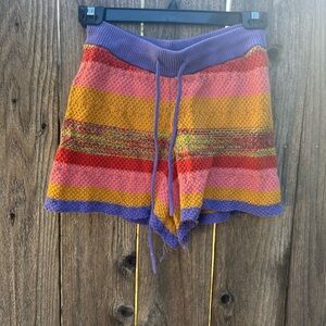 Urban Outfitters Multicolor Knit High Waist Shorts